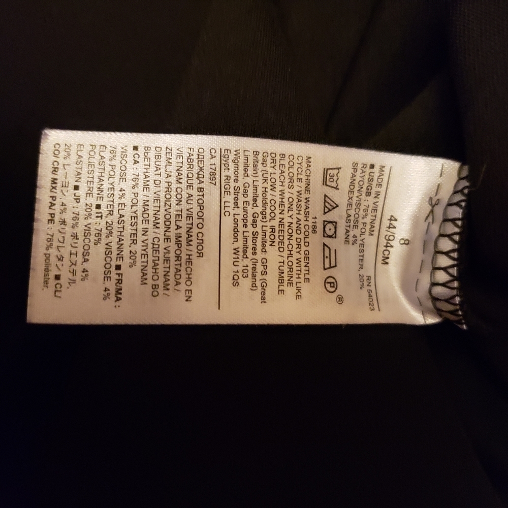 Banana Republic Black Career Sleeveless Dress Size 8 - Picture 12 of 13